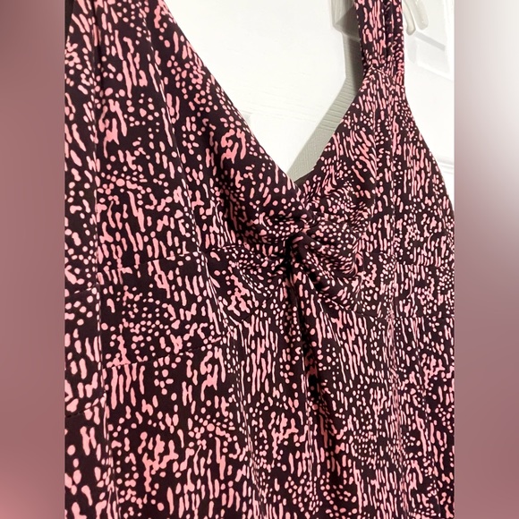 Tiana B. Brown and Pink Stretchy Lightweight Sleeveless MIDI Dress Size XL. - Picture 3 of 5
